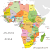 Africa political map thumb