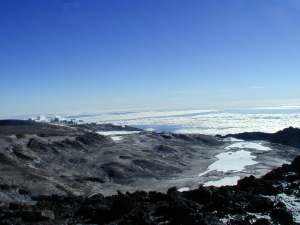 Crater at top of Kilimanjaro