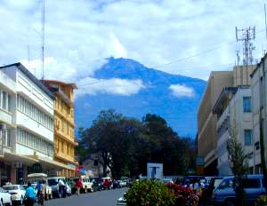 Mount Meru from Arusha Town