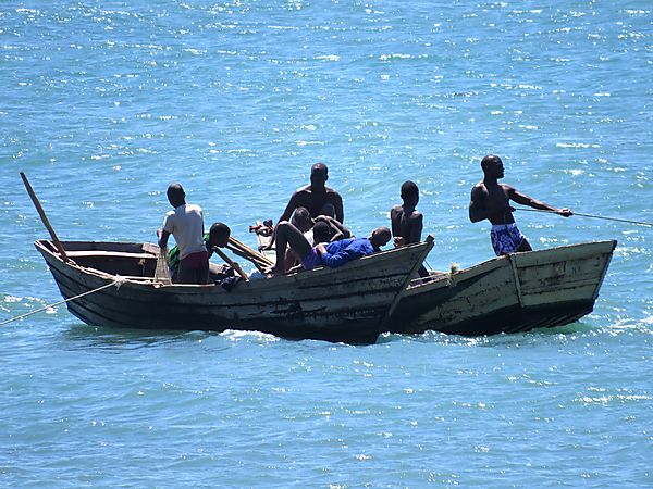 Fishermen on Lake Malawi
