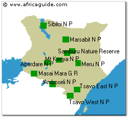 Kenya National Parks Map
