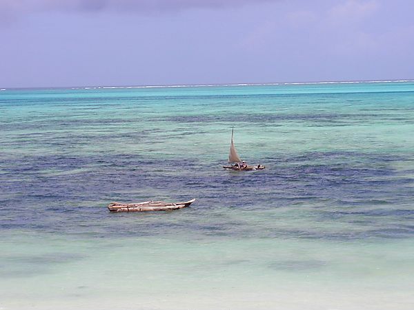 Dhow And Fishing Canoe, Zanzibar, Tanzania