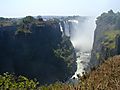 Victoria Falls From Zimbabwe Side In Low Season