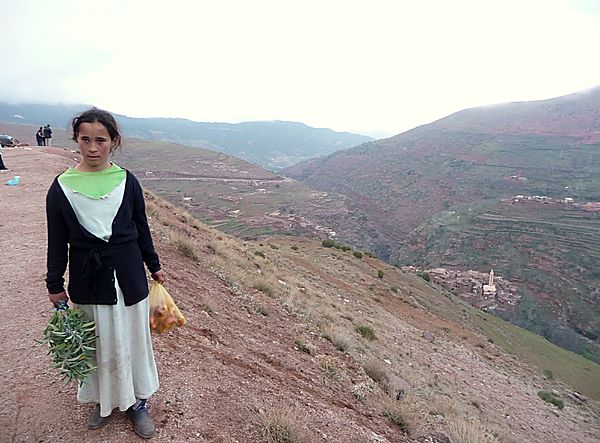 Berber Girl Selling Herbs