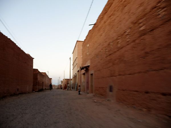 High Mudbrick Walls At The Village Of Tioute, Taroudant...at Dusk