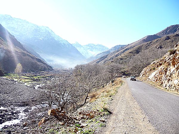 Spring Mist Over Imlil At Midmorning
