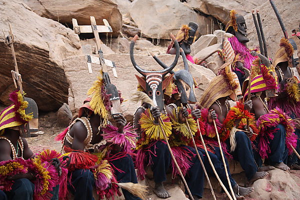 Dogon masque dancers