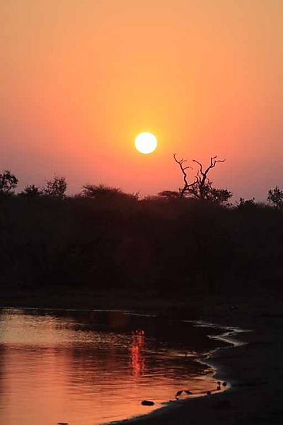 Sunset at Sunset dam near Lower Sabi