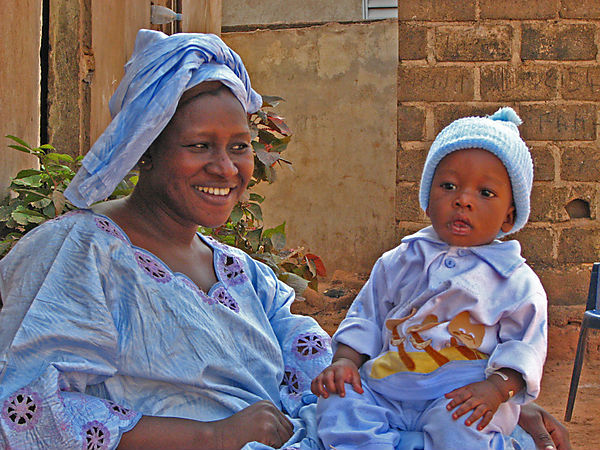 Mother And Child In Bamako.